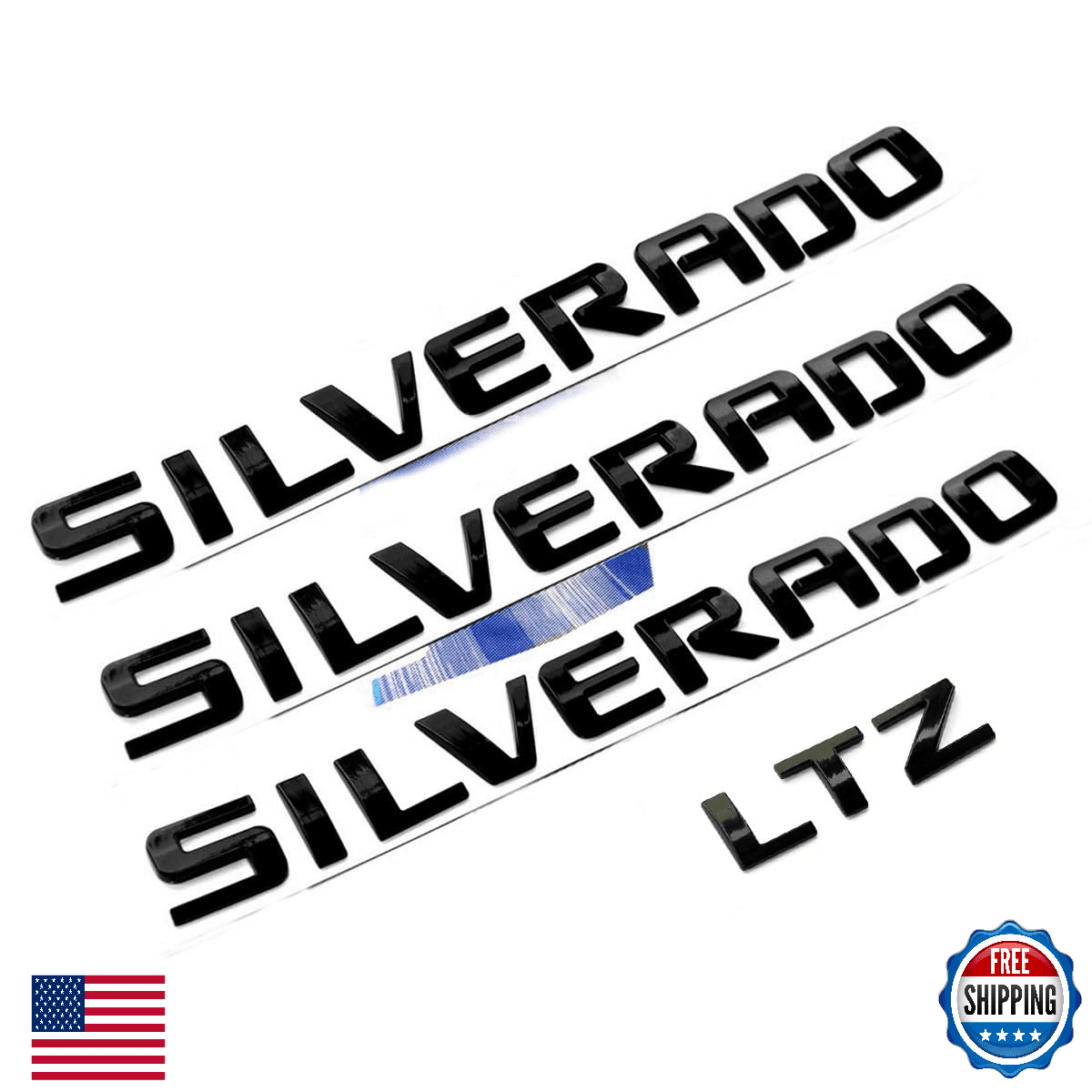 Yoaoo 4pack OEM Nameplate with LTZ Emblem 3D Badge Replacement for Silverado 150 - Image 1