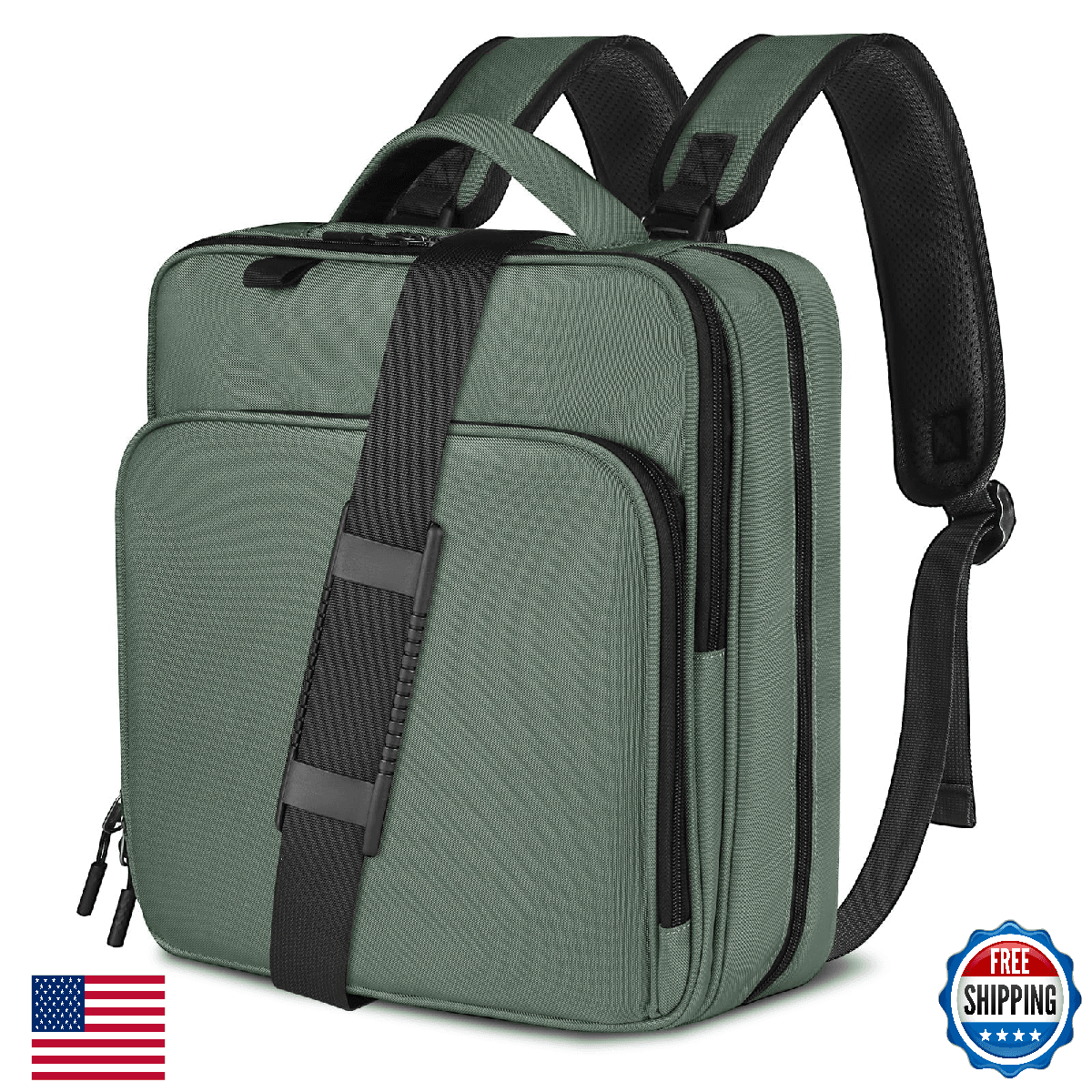 Zipper Binder Bag, 2-inch 3-Rings with Multiple Pockets File Folder - 500 Sheet - Image 1