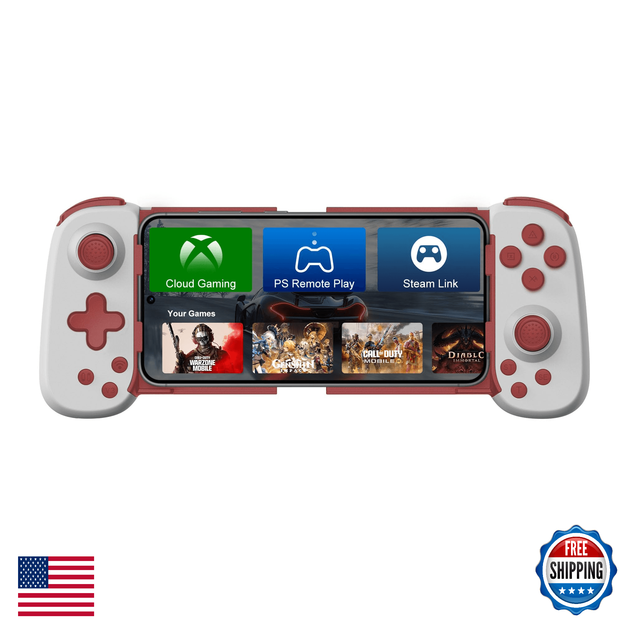 Wireless Phone Controller for iPhone/Android, Mobile Game Controller with Hall J - Image 1