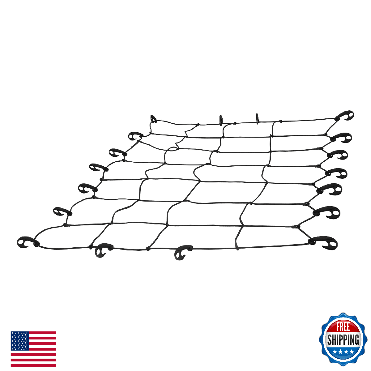 CURT 65x38" Elastic Cargo Net w/Hooks for Roof Basket & Carriers - Image 1