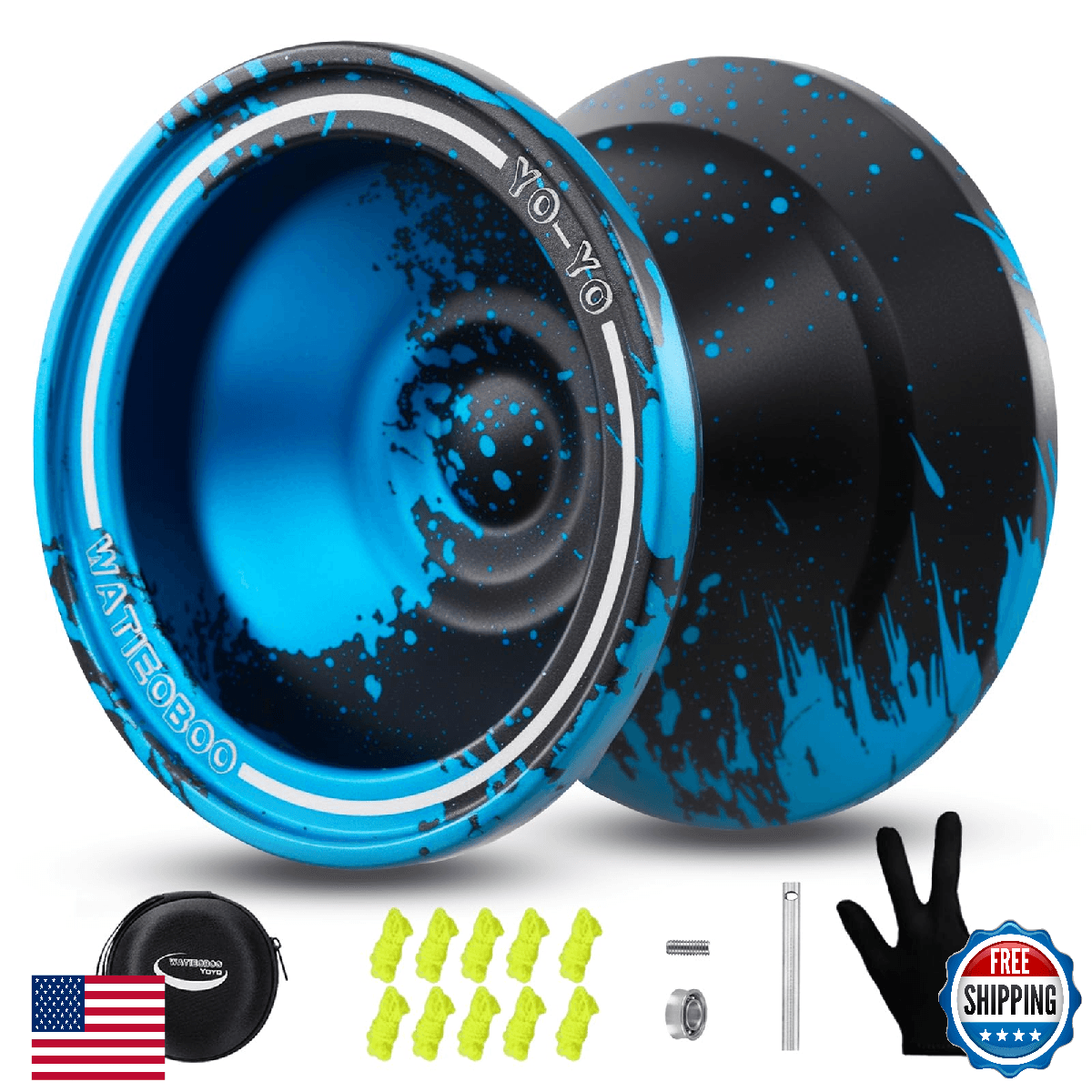 WATIEOBOO 7 Metal Yo-Yo Dual-Purpose Responsive Non-Responsive Trick Yo-Yo Begin - Image 1
