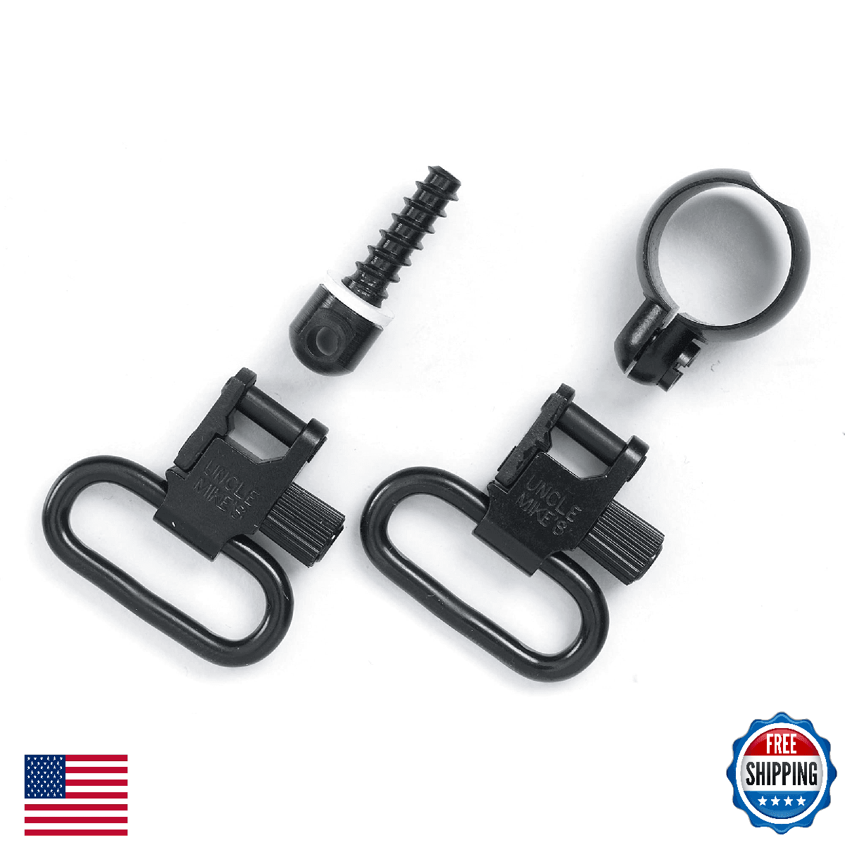 Uncle Mike's Swivels QD 115 CF 1" Black – Strong, Reliable, & Durable - Image 1