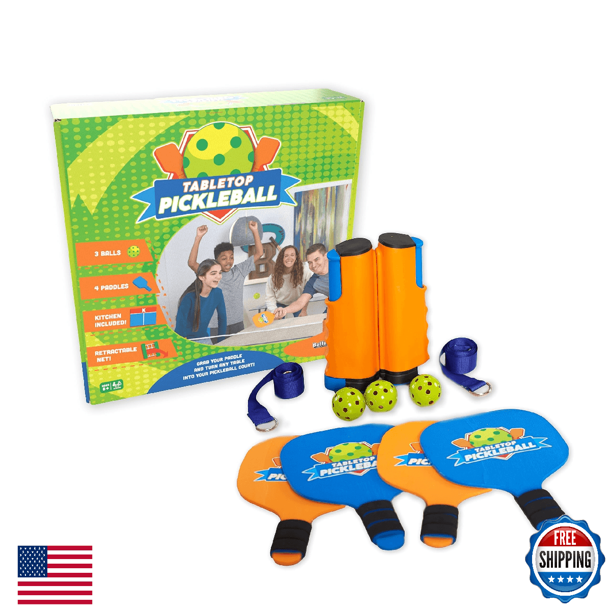 Buffalo Games Tabletop Pickleball Indoor Sport Game Easy Setup Ages 8+ - Image 1