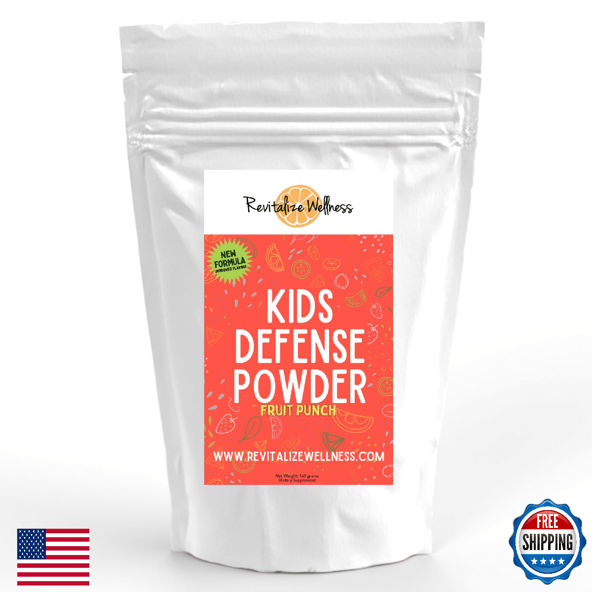 Revitalize Wellness Kids Defense Powder | Vitamin C, B3 | Immune Support - Image 1