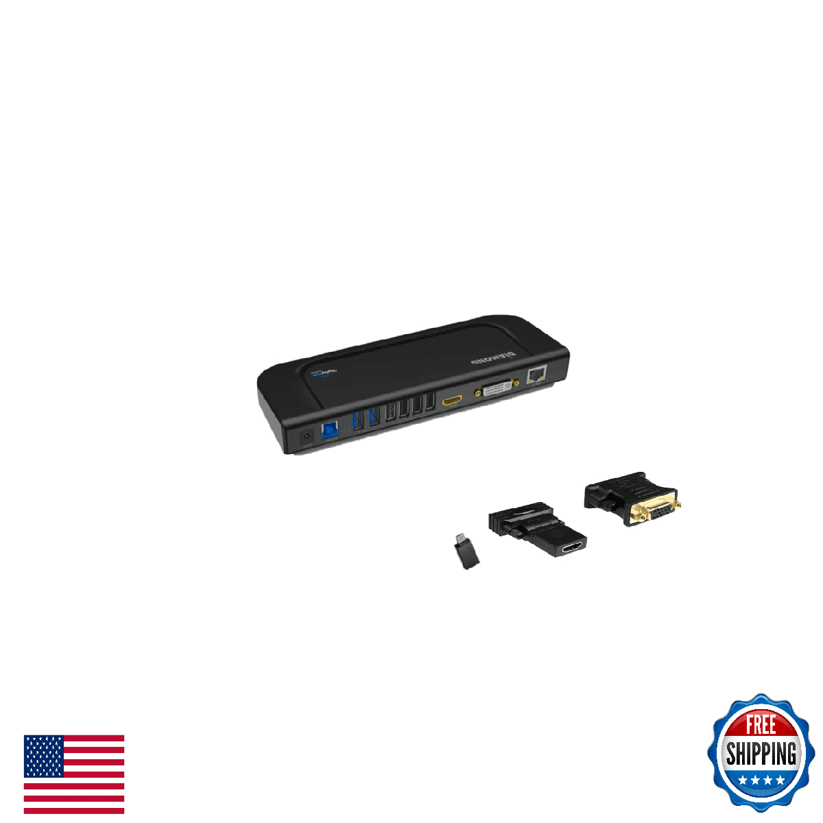 Diamond Multimedia DS3900V2 USB 3.0/2.0 Universal Docking Station HDMI DVI - Image 1