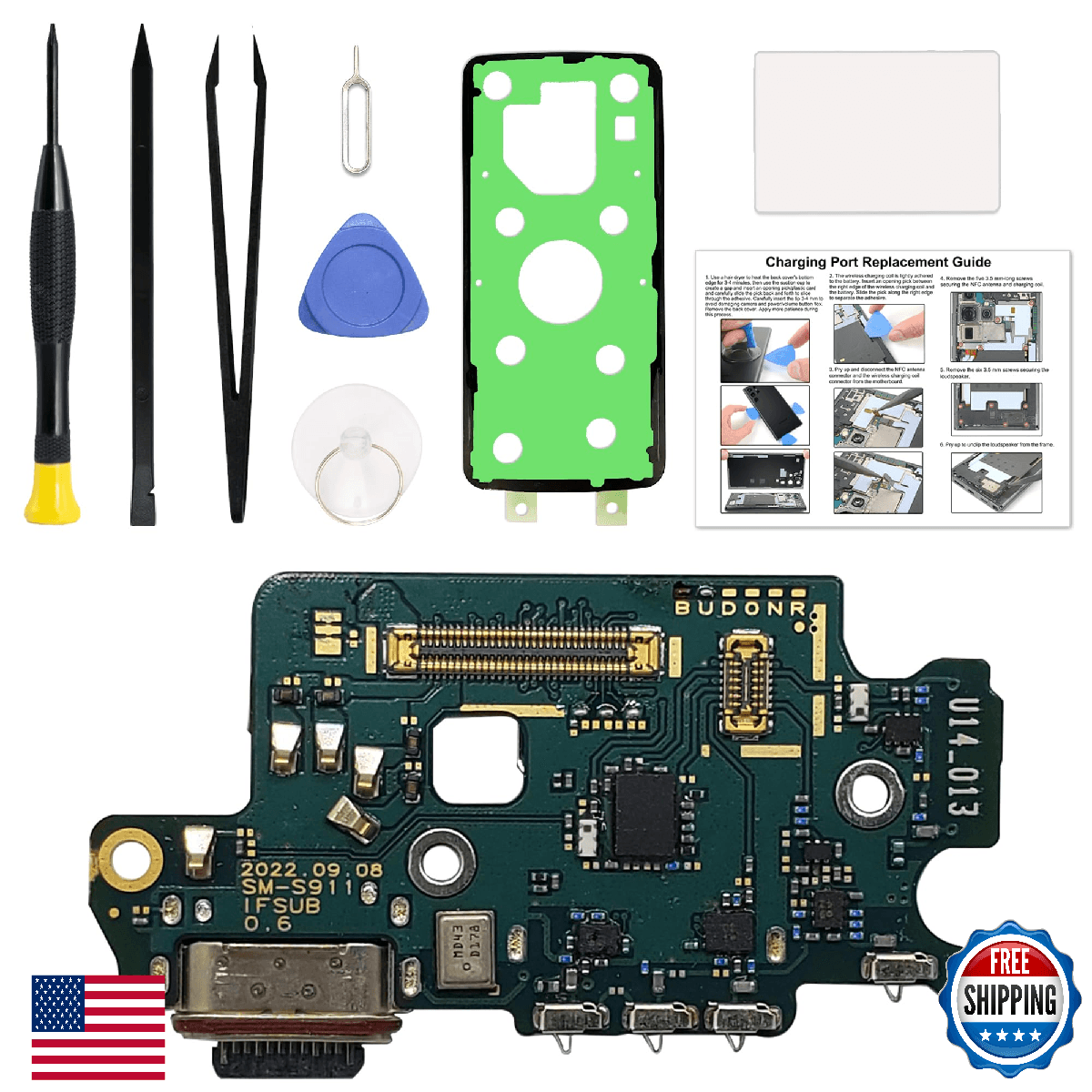 Galaxy S23 Charging Port Replacement Kit USB-C Connector S911U S911U1 S911W - Image 1