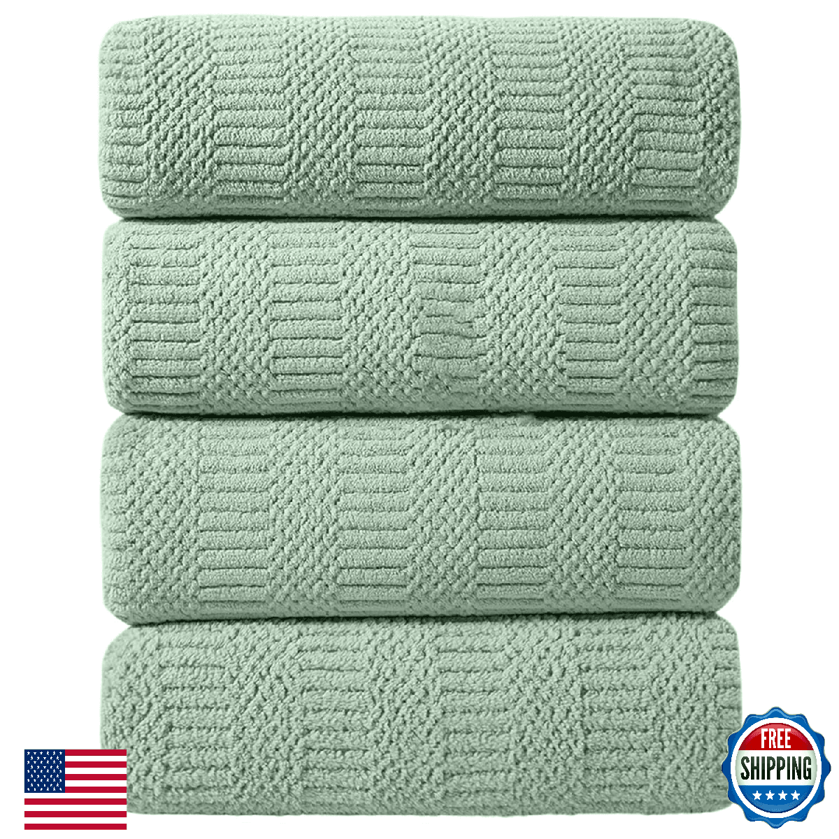 Ycosy 4 Pack Extra Large Microfiber Bath Towels Set 35x70 inches 600GSM Super So - Image 1