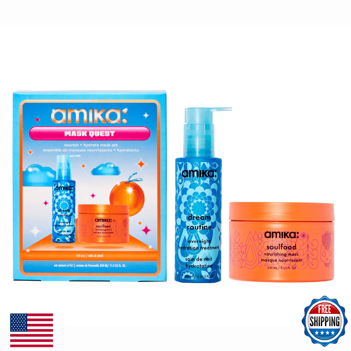 amika mask quest: nourish + hydrate mask set - Image 1