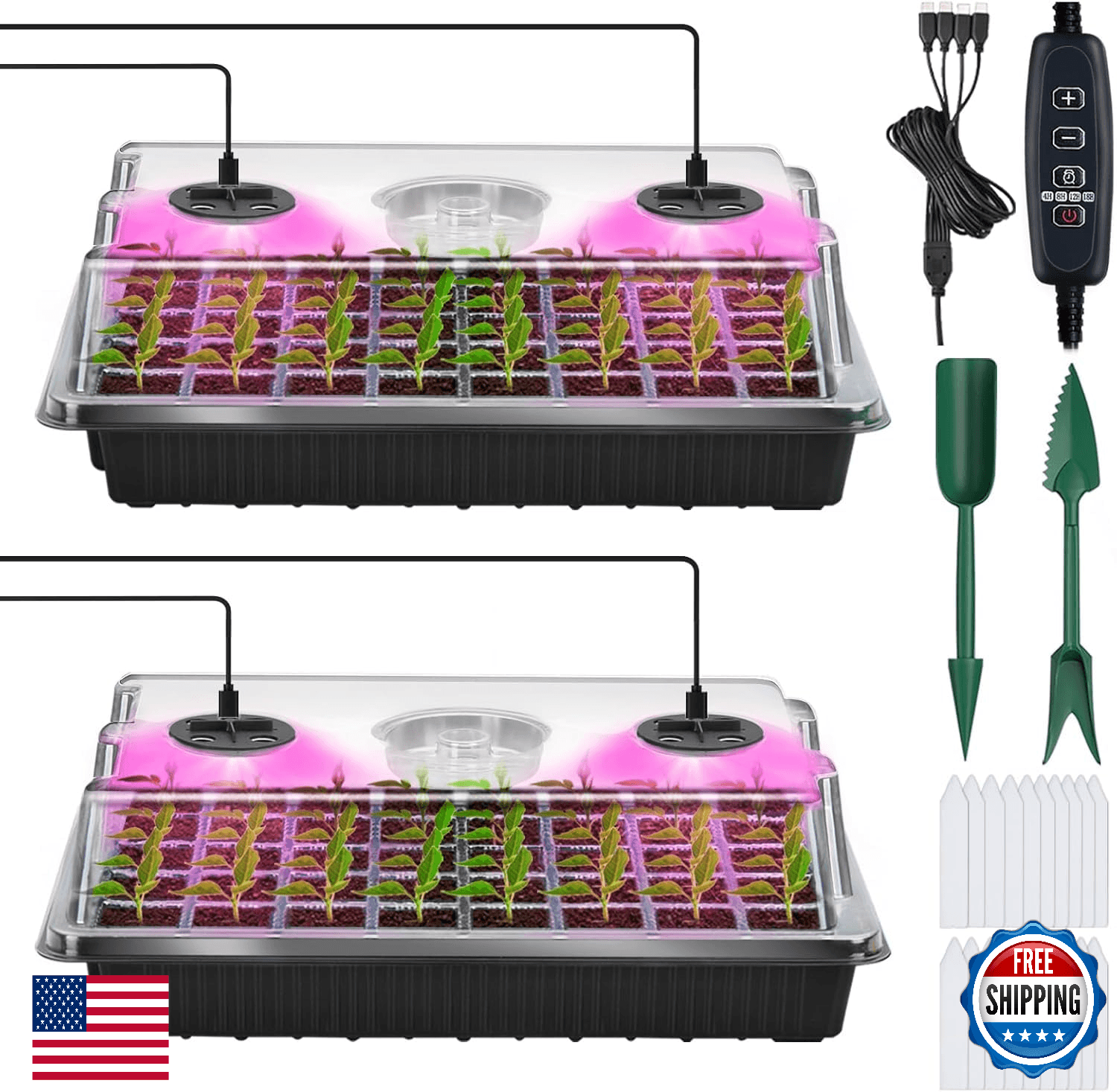 YAUNGEL Seed Starter Tray with Grow Light, Seed Starter Kit with Timing Controll - Image 1