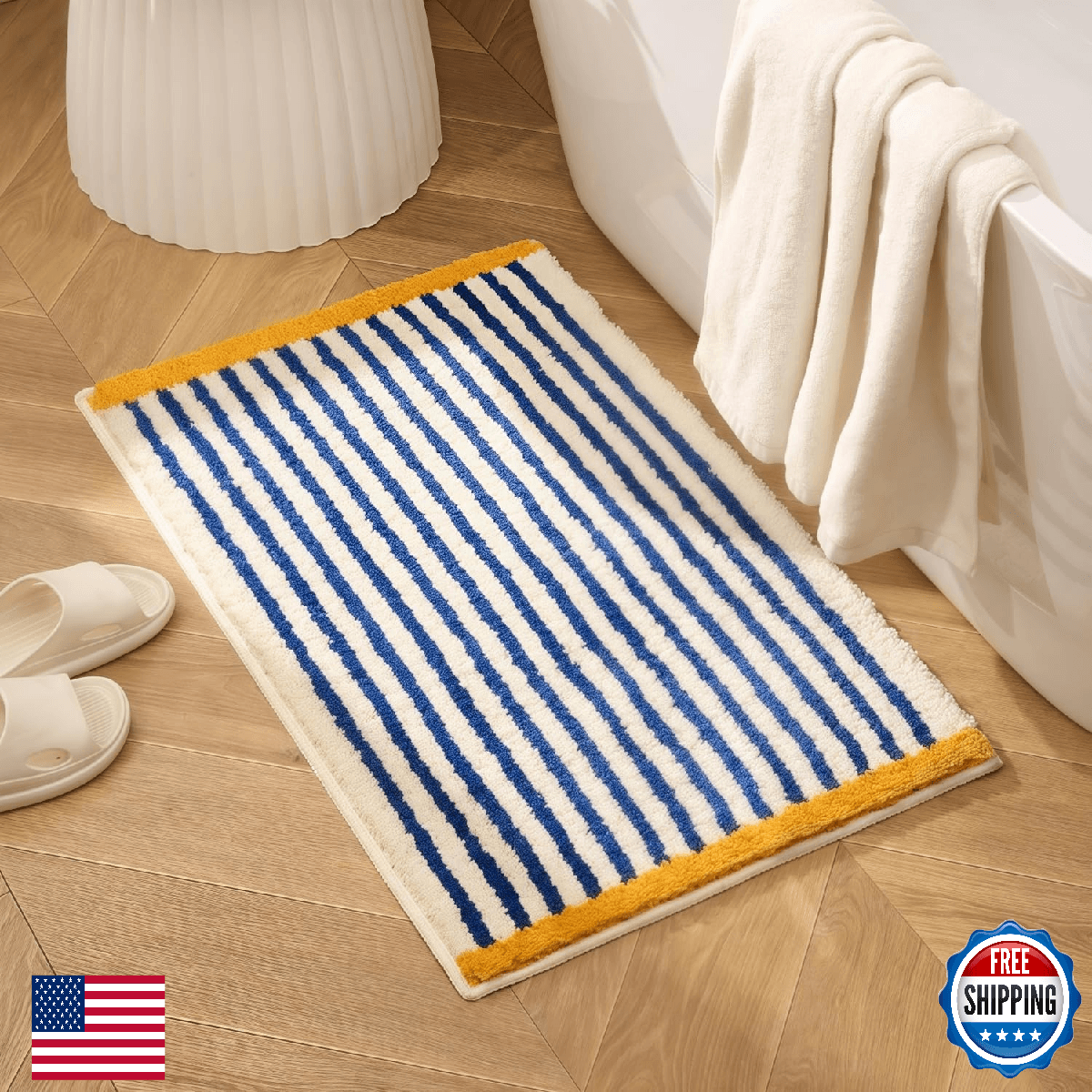 GIB Bathroom Rugs Mat 32" x 20", Extra Soft Absorbent Plush Fluffy Bath Rugs, No - Image 1