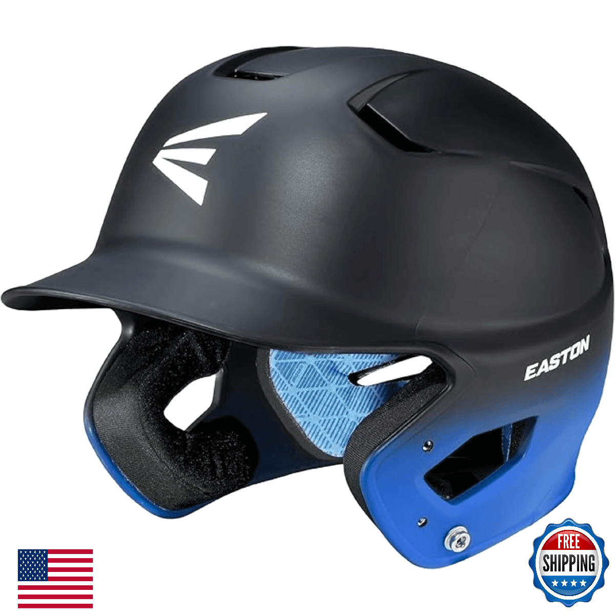 Easton Z5 2.0 Batting Helmet Baseball Matte Senior Fade Black/Royal - Image 1