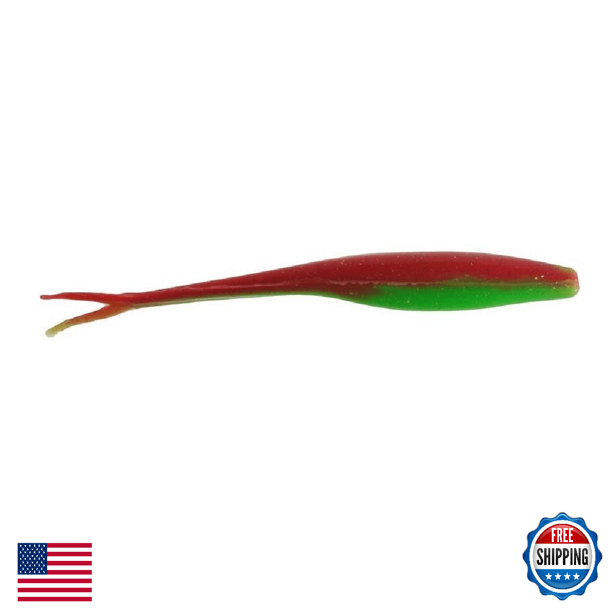 Berkley Gulp Alive Jerk Shad Nuclear Chicken Glow 5in Pint 4x7 - Image 1
