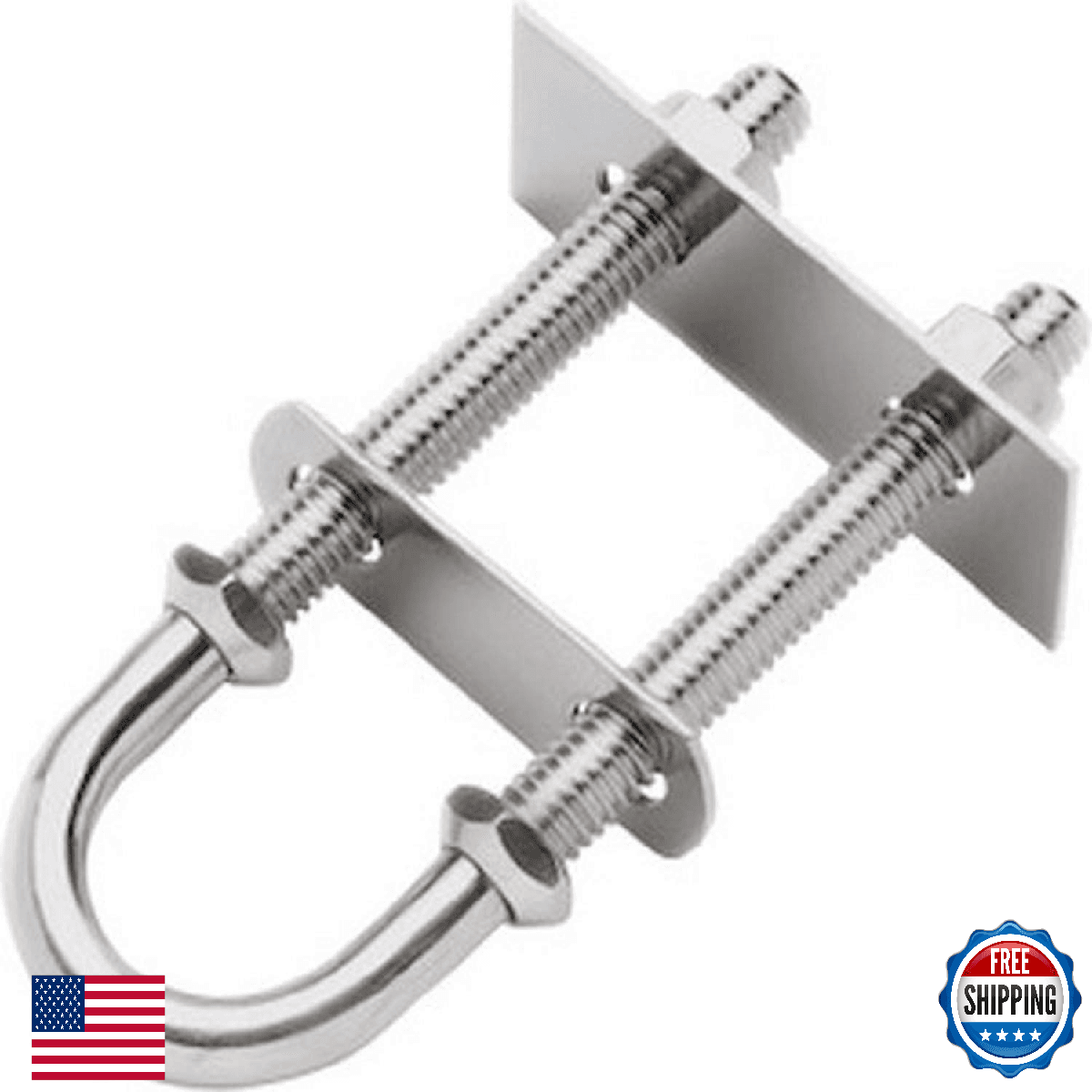 SeaSense 1/2IN Silver Bow/Stern Eye - 6000 lbs Work Load - Image 1