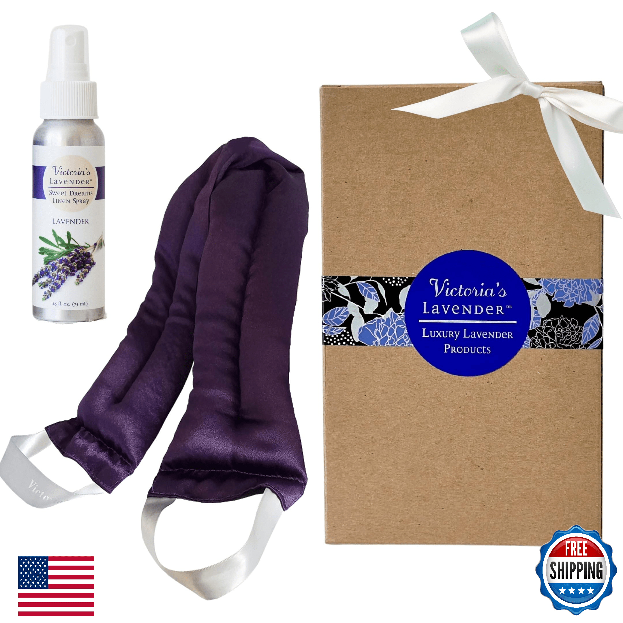 Victoria's Lavender Microwavable Neck Heating Pad w/ 2.5oz Spray for Pain Relief - Image 1