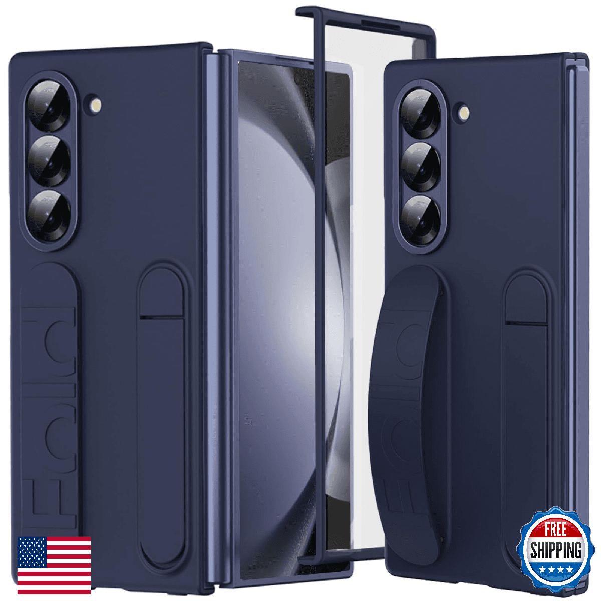 NINKI Samsung Galaxy Z Fold 4 Case with Screen Protector & Wrist Strap - Shockpr - Image 1