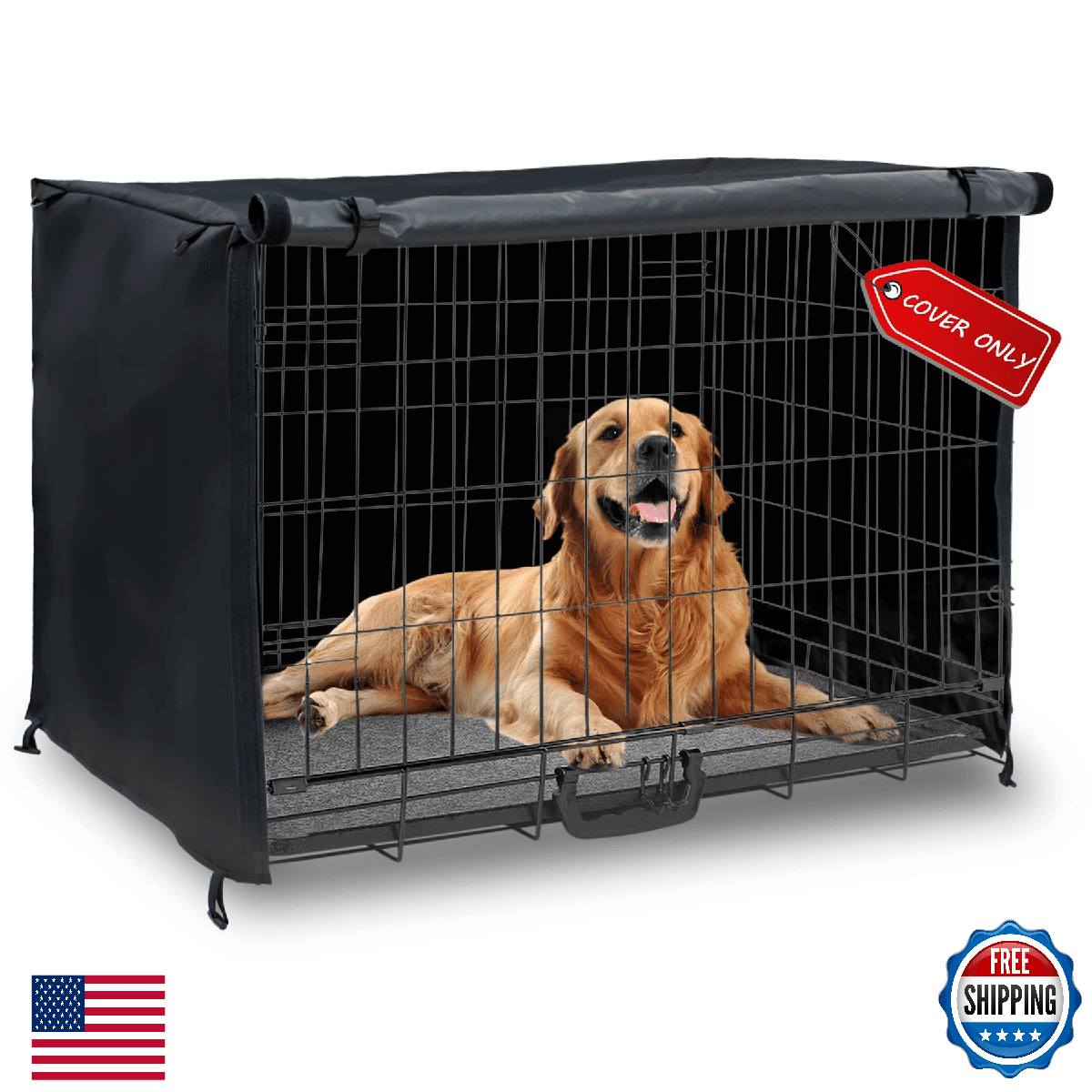 Softclub 42in Waterproof Dog Crate Cover Pet Kennel for Outdoor/Indoor Pro - Image 1