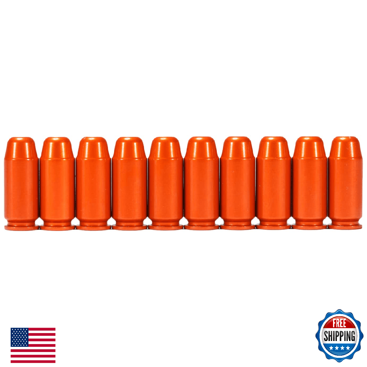 A-Zoom 40 S&W Snap Cap Orange 10-Pack Dummy Rounds 15414 - Image 1