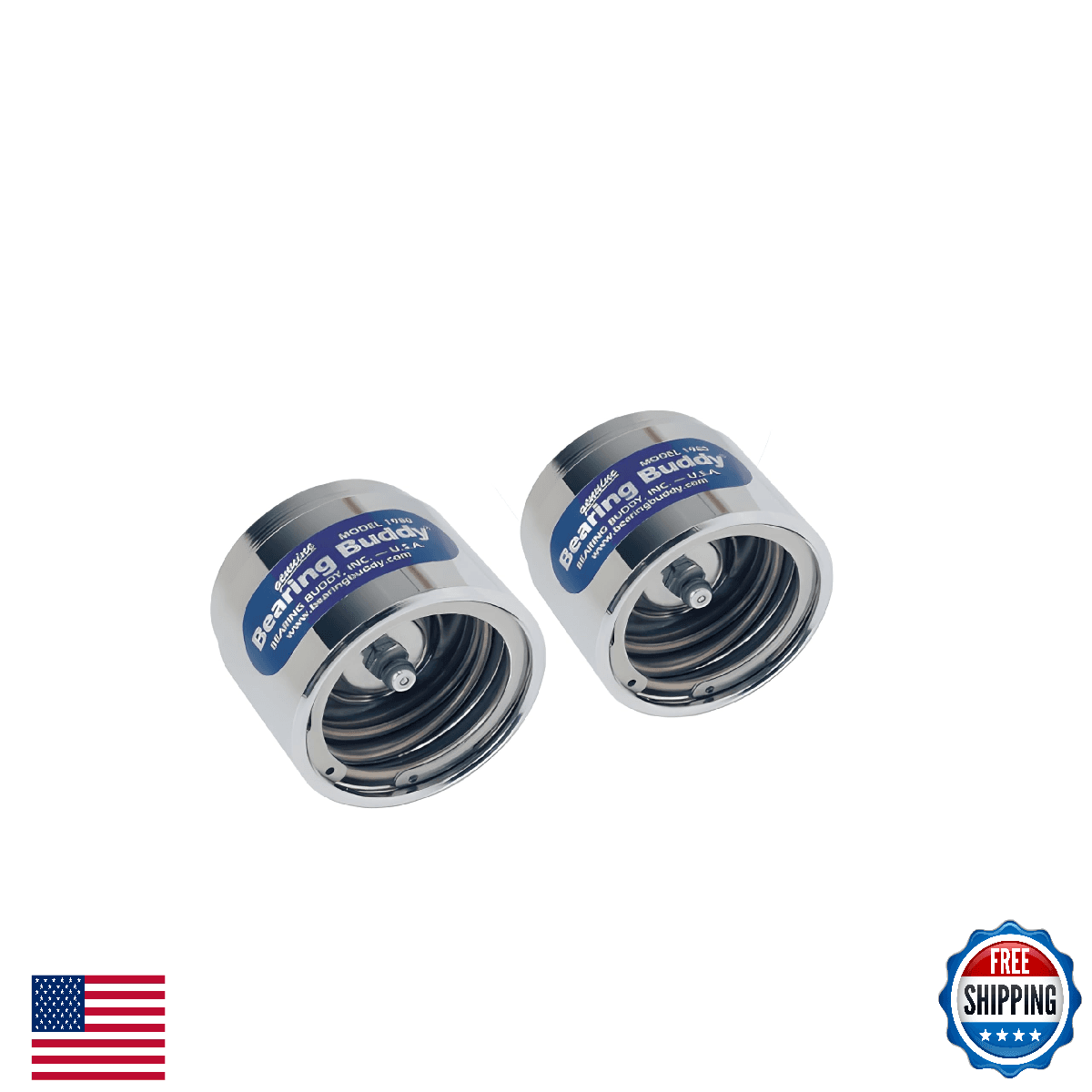 Bearing Buddy 3000.091 42102 Chrome Bearing Protector - 1.980" Dia, Pair - Image 1