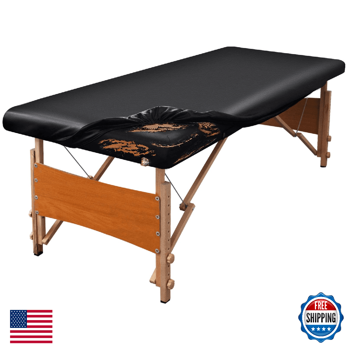 KIDOACOW Leather Massage Table Cover Protector Fitted Wipeable 72-81"x28-32" - Image 1