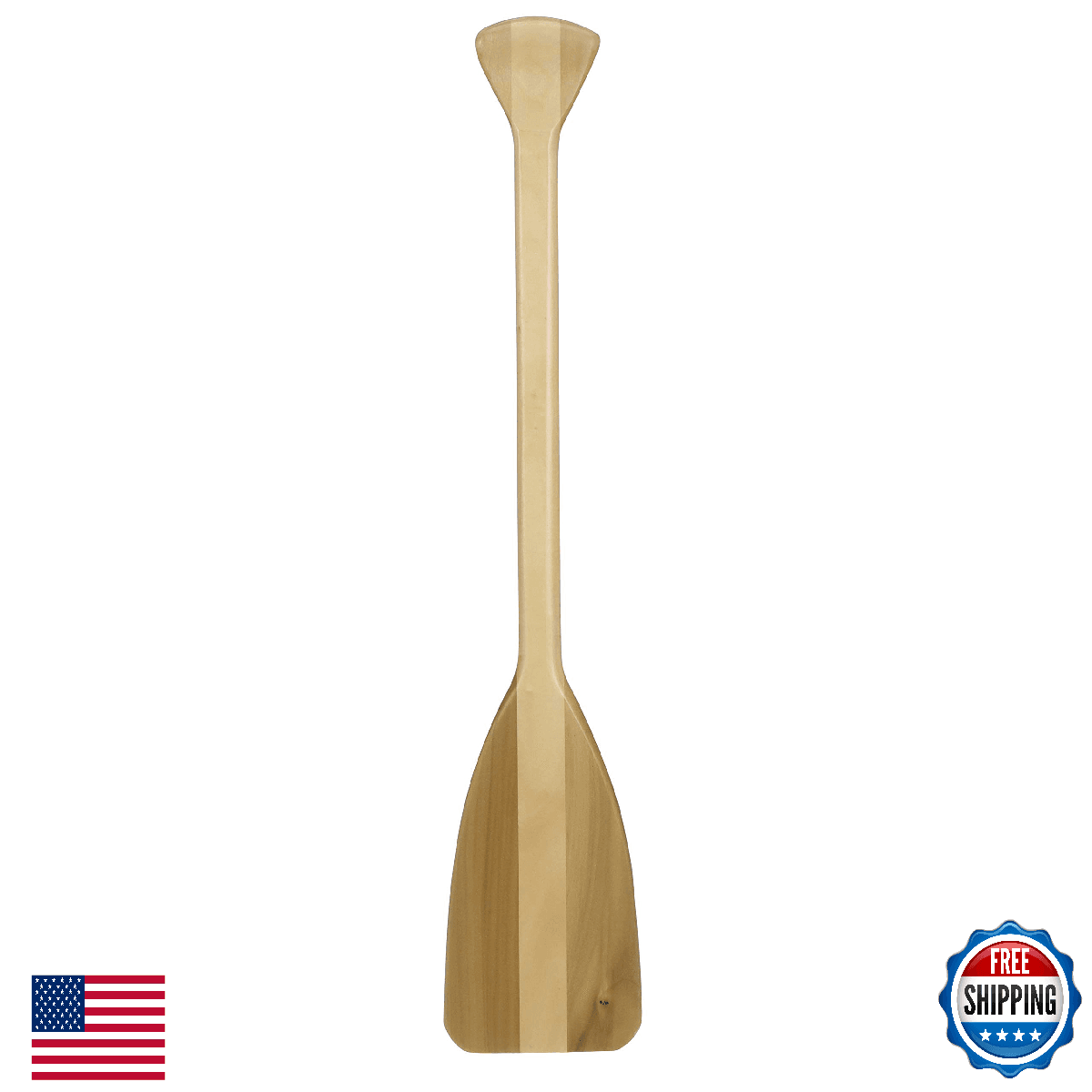 Attwood 2.5' Wooden Canoe Paddle - Ergonomic Sure Grip, Lightweight - Image 1