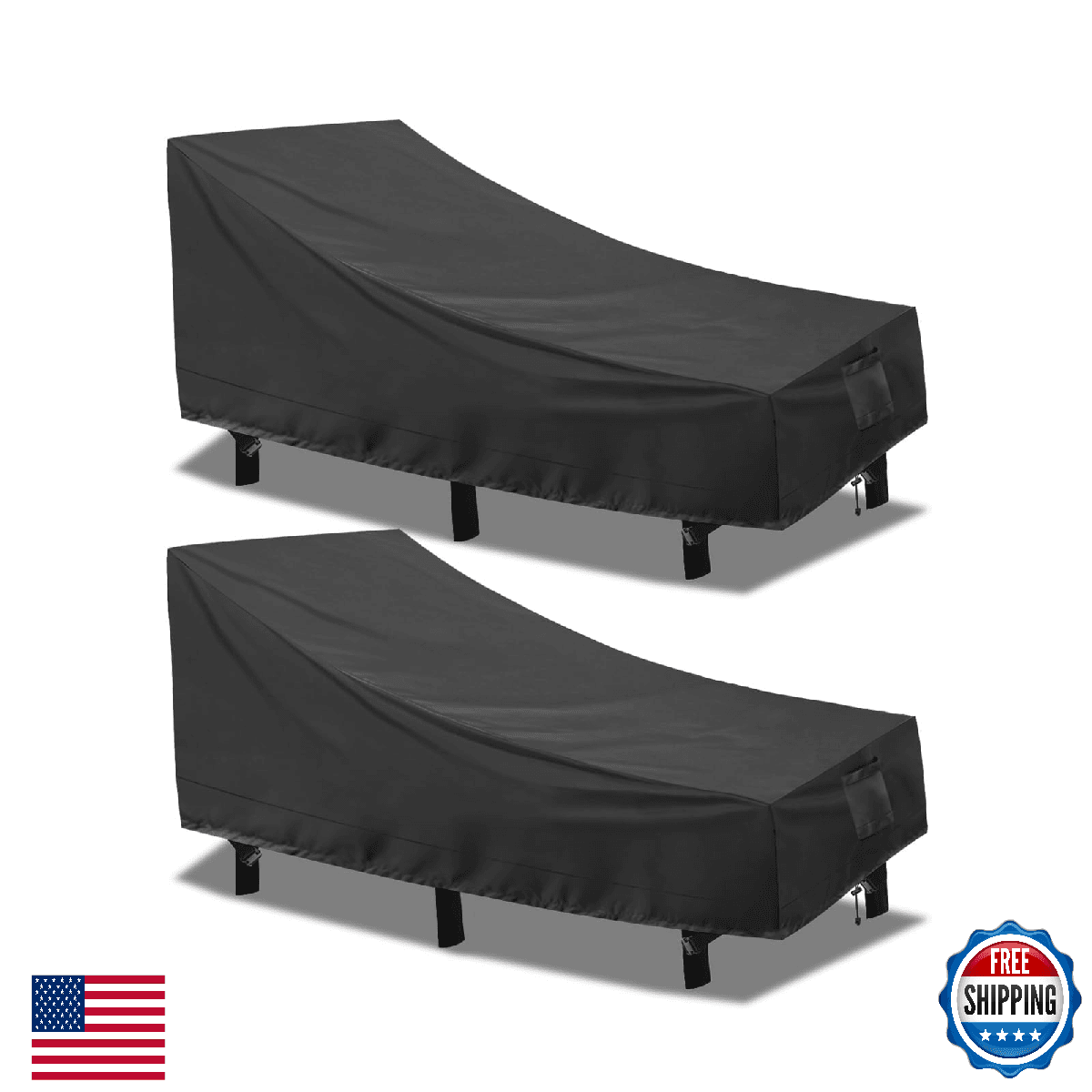 PureFit Outdoor Chaise Lounge Cover Waterproof Patio Furniture UV Weatherproof 2 - Image 1