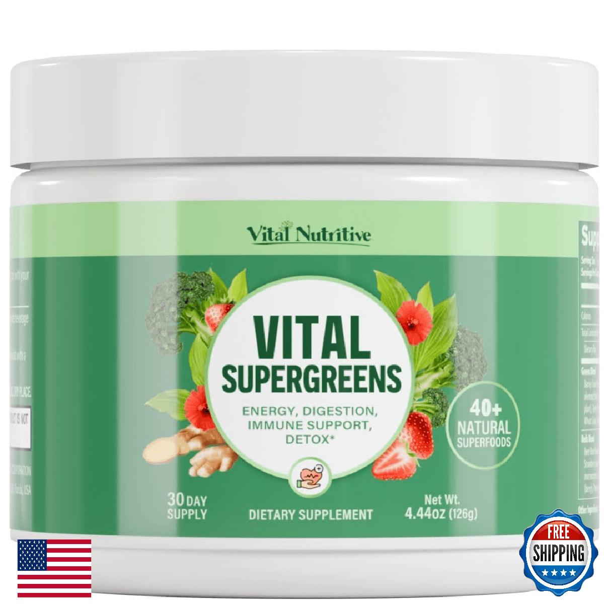 Vital Greens Superfood Powder – New Formula with 40+ Superfoods Daily Green Drin - Image 1