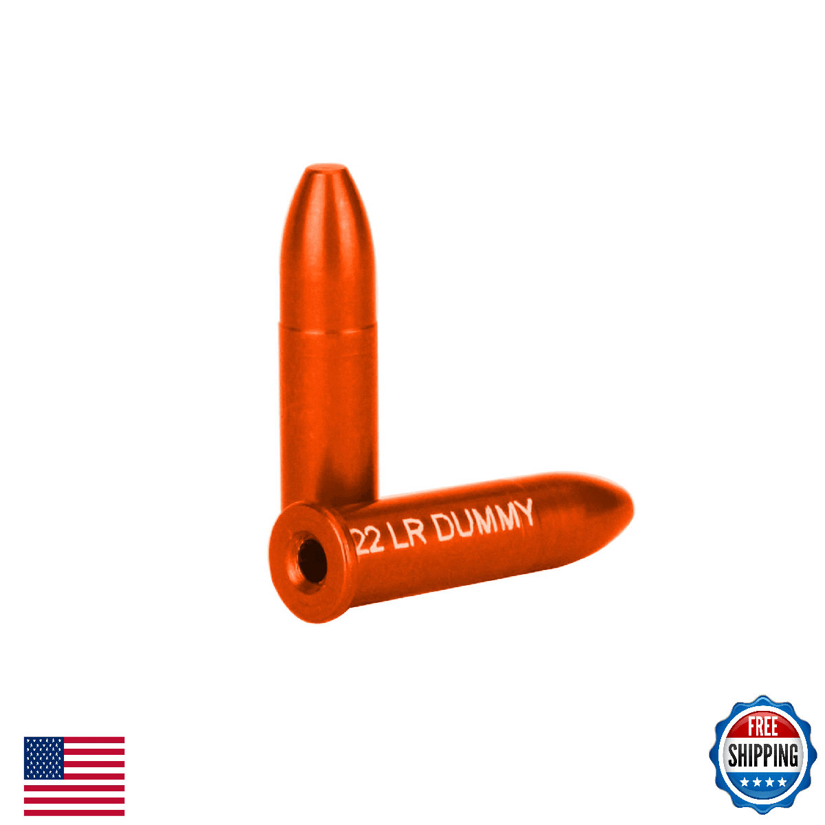 A-Zoom 22LR Action Proving Rounds Orange 20-Pack Dummy Snap Caps - Image 1