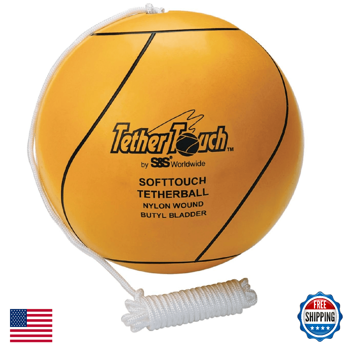S&S Worldwide Spectrum Tetherball - All-Weather, Heavy-Duty Rope Attachment - Image 1