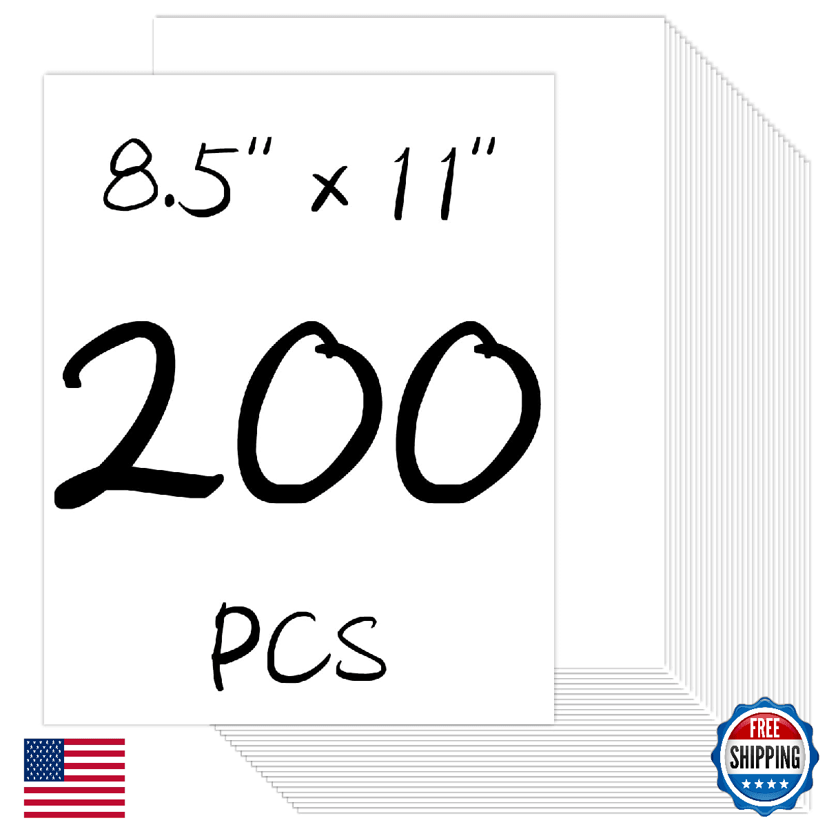 Yizhet 200 Sheets 8.5x11 White Cardstock Paper 65lb Printer Friendly 180gsm - Image 1