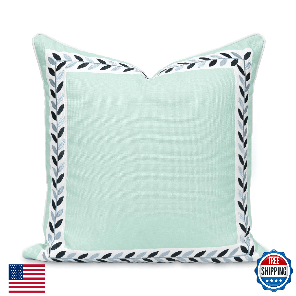 Hofdeco Coastal Indoor Outdoor Throw Pillow Cover, 20"x20" - Weather Resistant - Image 1