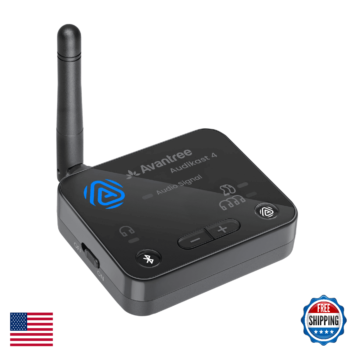 Avantree Audikast 4 Auracast & Bluetooth TV Transmitter for Headphones - Image 1