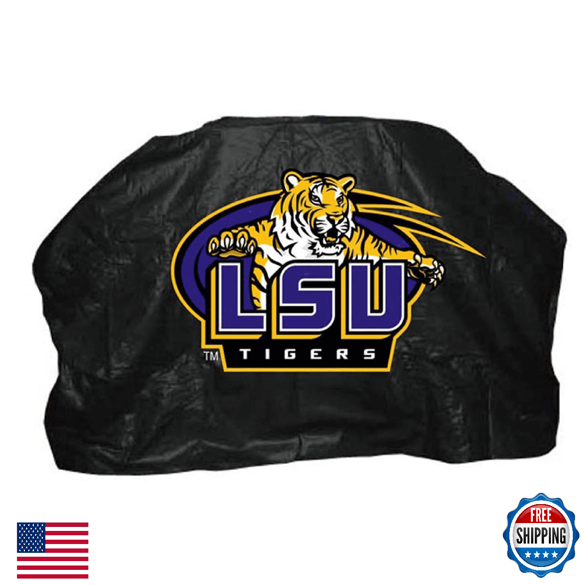 LSU Fightin' Tigers NCAA 59" Grill Cover - Heavy Duty Vinyl - Image 1