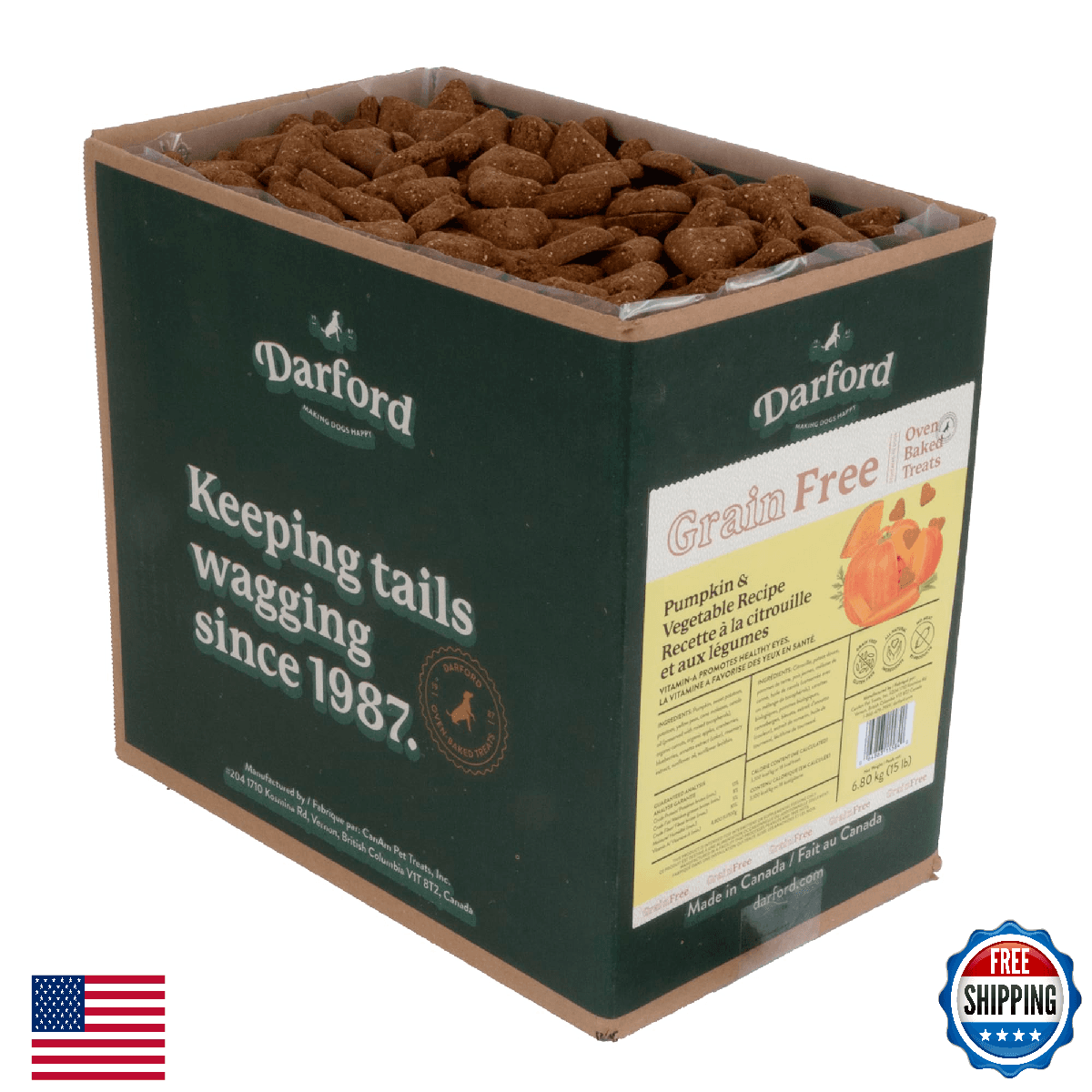 Darford Grain-Free Dog Treats – Pumpkin & Mixed Vegetables Recipe – Crunchy Oven - Image 1
