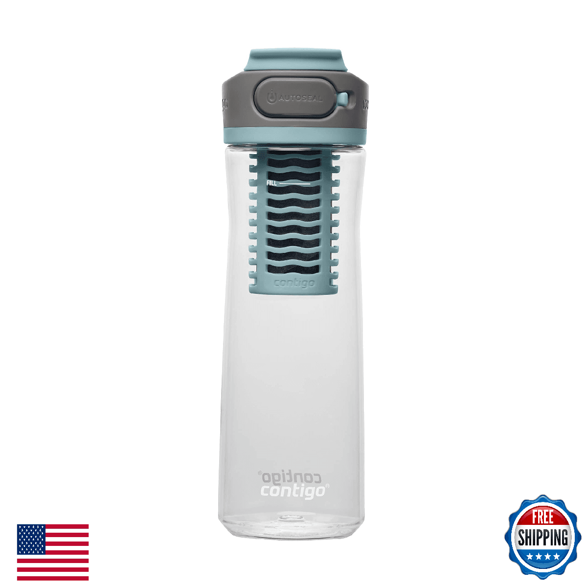 Contigo Clybourn FreeFlow Filter Water Bottle Autoseal Spill-Proof - Image 1