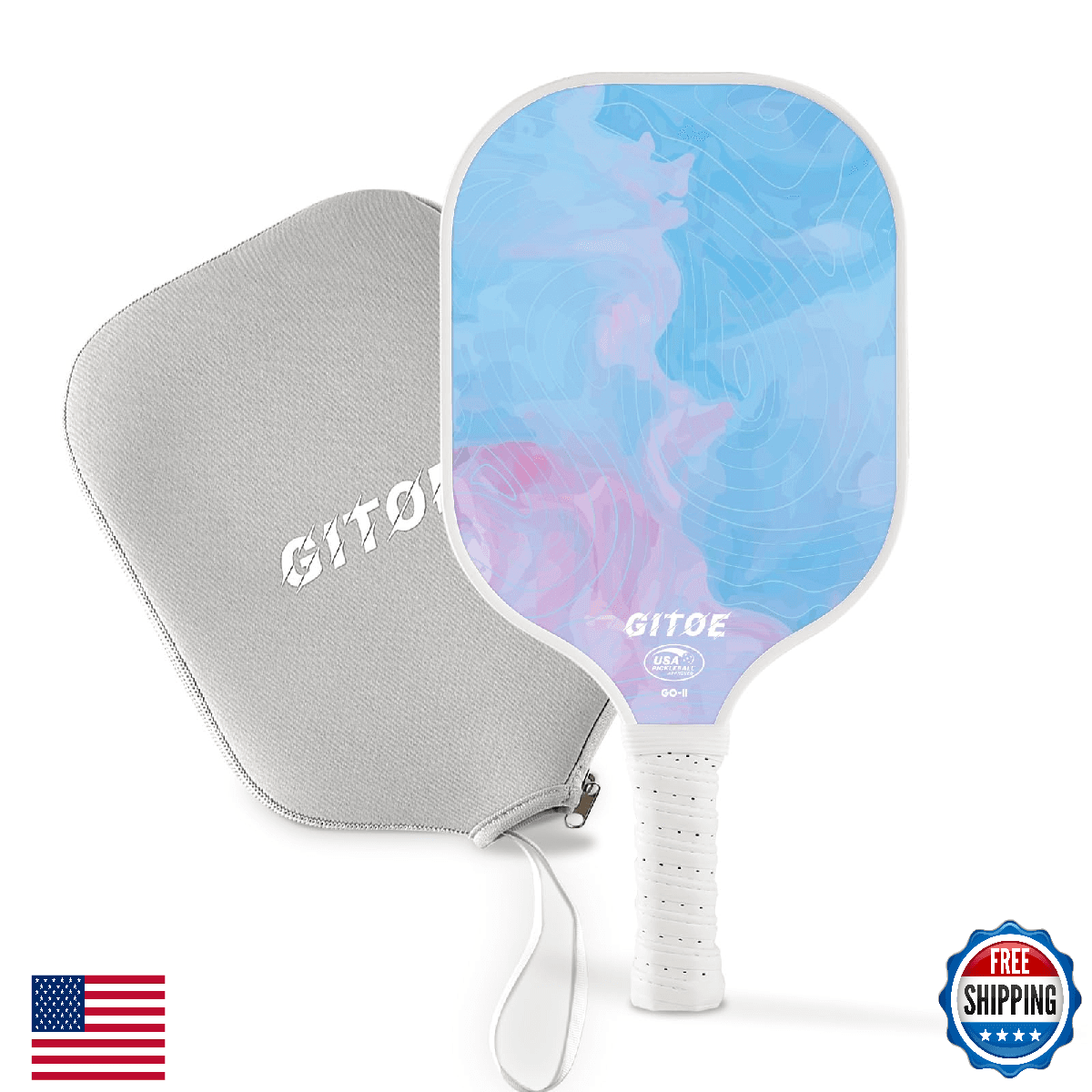 GITOE Pickleball Paddle USAPA Approved Carbon Fiber Paddle Set Lightweight Graph - Image 1