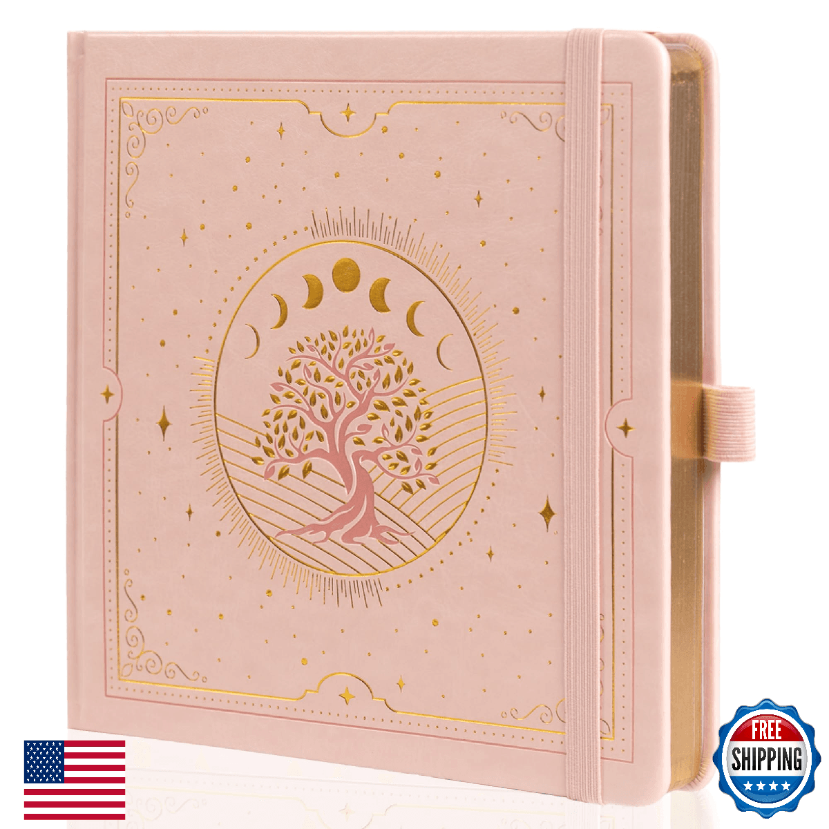 TIEFOSSI Tree of Life Journal, Square Dotted Journal for Women Men, Dot Aestheti - Image 1