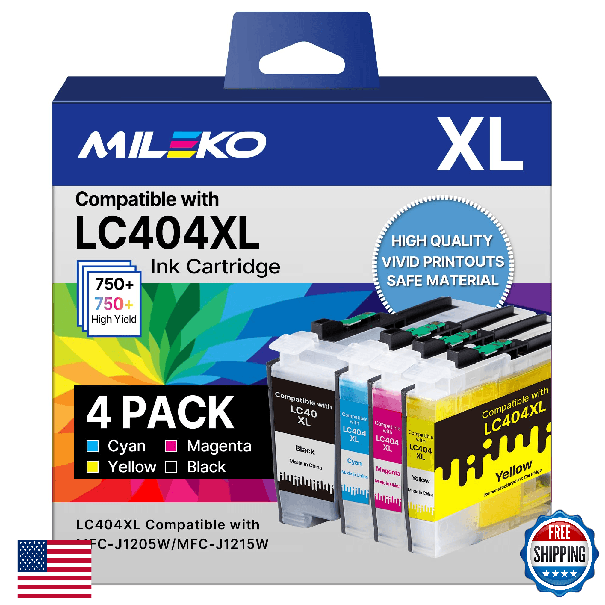LC404 LC 404 Ink Cartridges for Brother Printer Ink LC404 Replacement for Brothe - Image 1