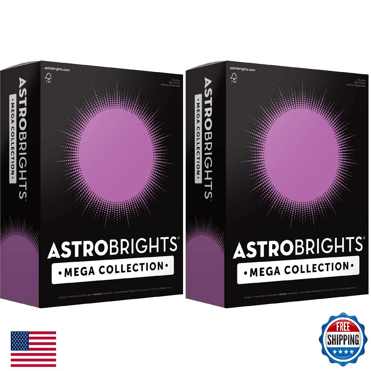 Astrobrights Mega Collection Colored Cardstock Bright Purple 320 Sheets 8.5x11 P - Image 1