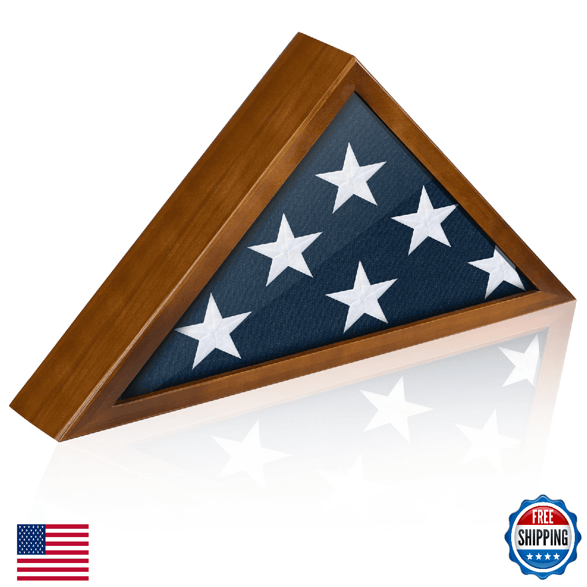 Flag Case for 3x5 FT Flag 3'x5' American Flag Display Shadow Box Wall Mount Brow - Image 1