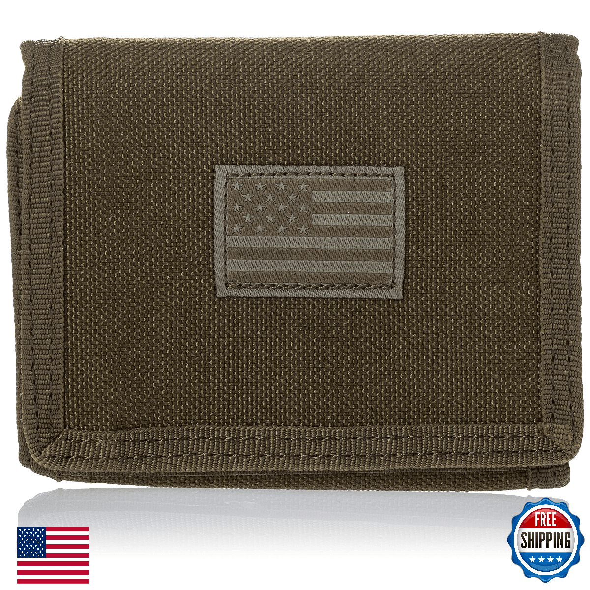 RAPDOM Tactical Wallet Olive Drab - 18 Compartments, Trifold, EDC, Rugged 4.75" - Image 1