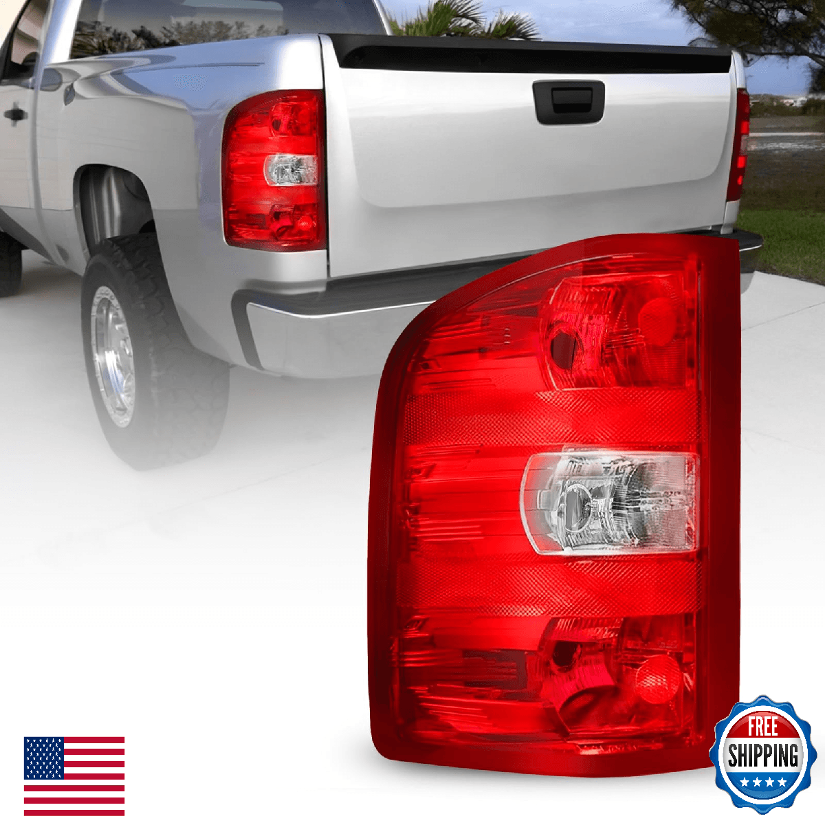AUTOONE 2007-2013 Chevy Silverado Tail Light Assembly Driver Side OEM Replacemen - Image 1