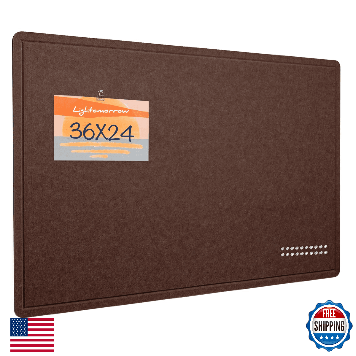 Bulletin Board, 36 x 24 inches Felt Board - Decorative Pin Board, Cork Board Alt - Image 1