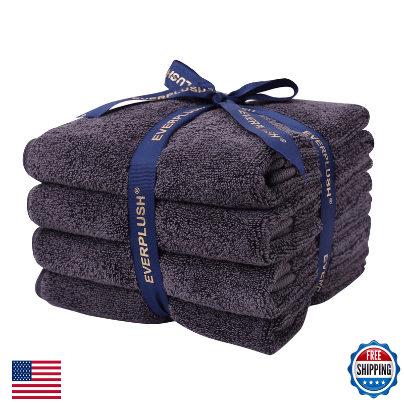 Everplush Country Terry Series 4-Pk Hand Towels Set 16X30In - Highly Absorbent - Image 1