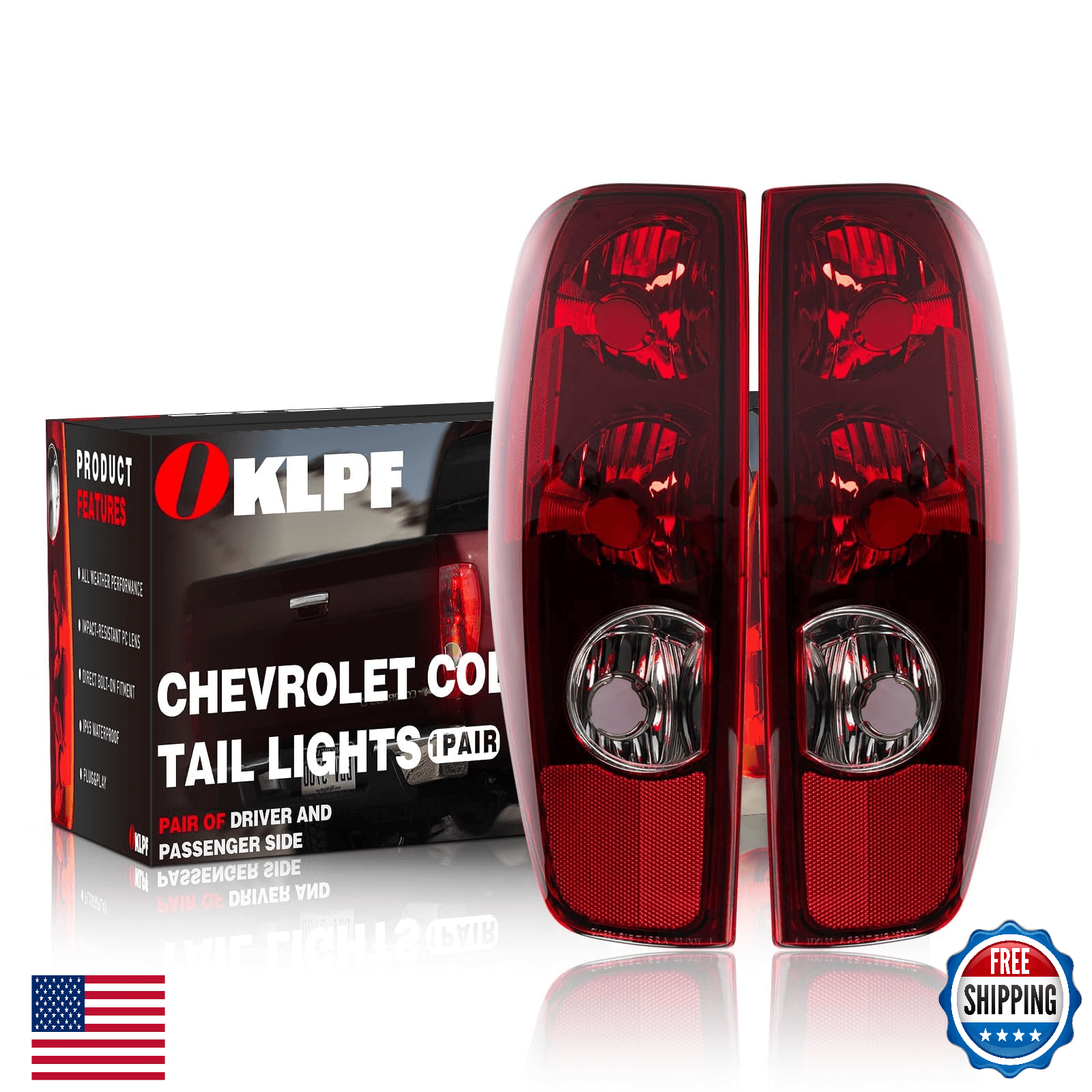 OKLPF Rear Brake Tail Light Compatible With 2004-2012 Chevy Colorado GMC Canyon - Image 1