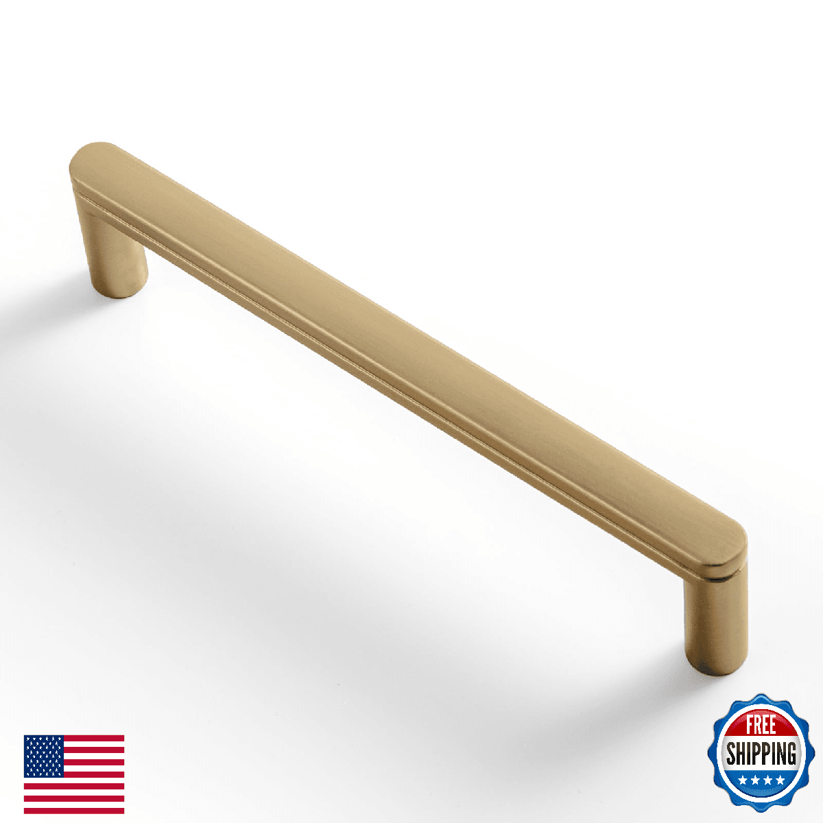 Goo-Ki 6 Pack 5 Inch Champagne Bronze Cabinet Pull Handle – Decorative Grooved T - Image 1
