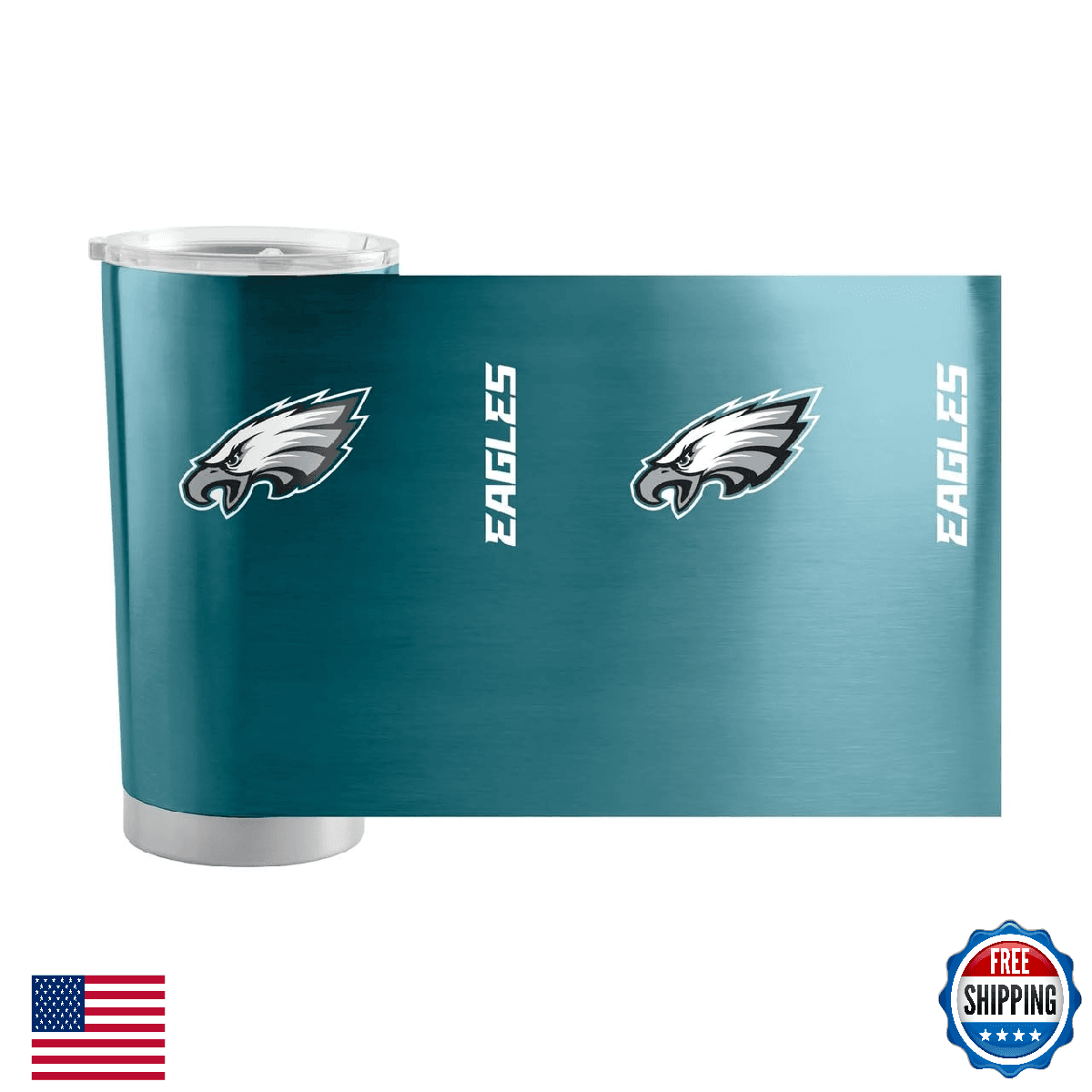 Logo Brands Philadelphia Eagles 20oz Gameday Stainless Steel Tumbler - Image 1