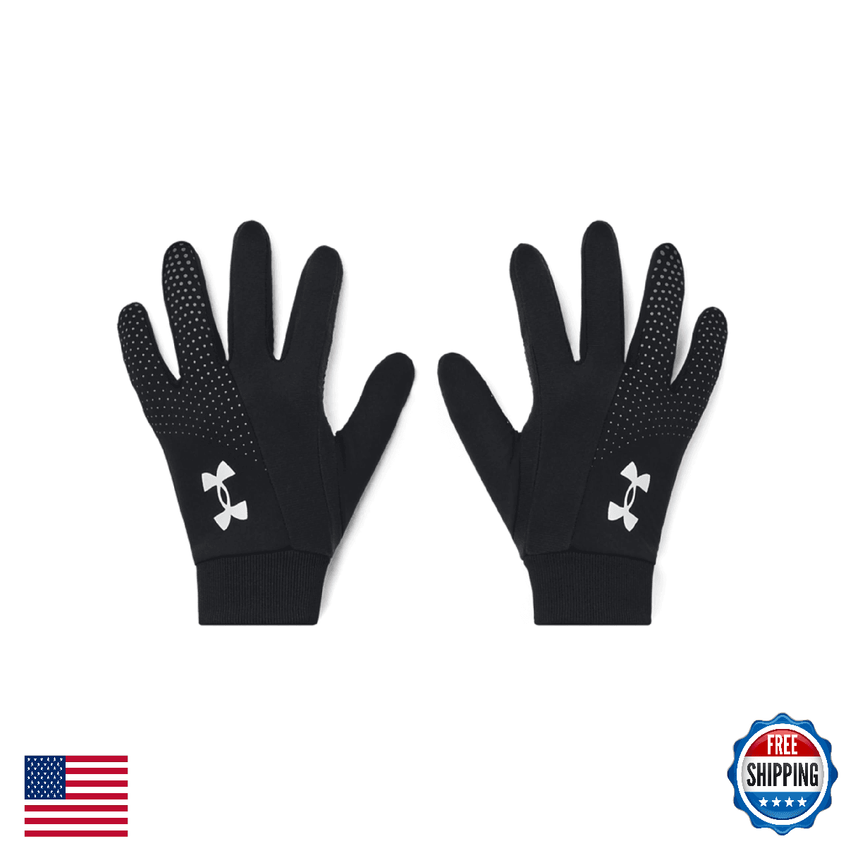 Under Armour Men's Field Player's Football Gloves Black/Castlerock - Image 1