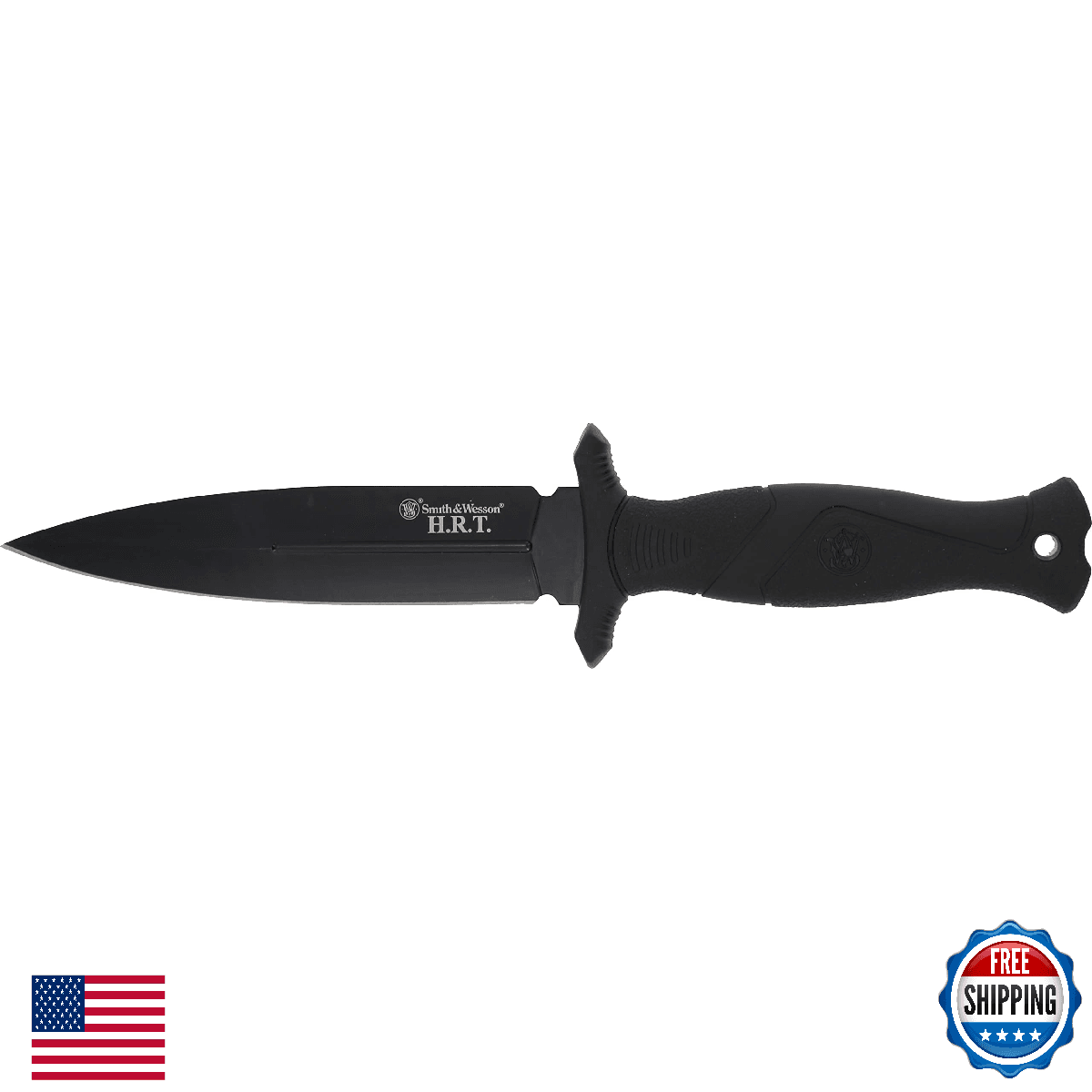Smith & Wesson 10.5" High Carbon SS Fixed Blade Knife 5.5" False Edge - Image 1