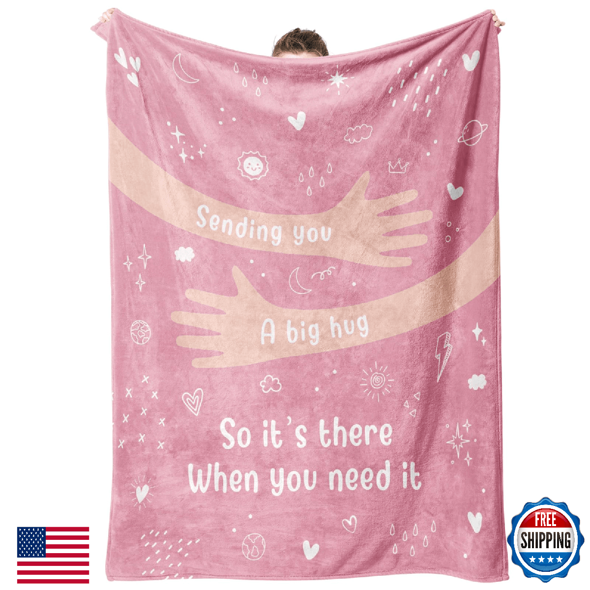 Afterprints Get Well Healing Hug Blanket for Women - Thinking of You/Breast Canc - Image 1