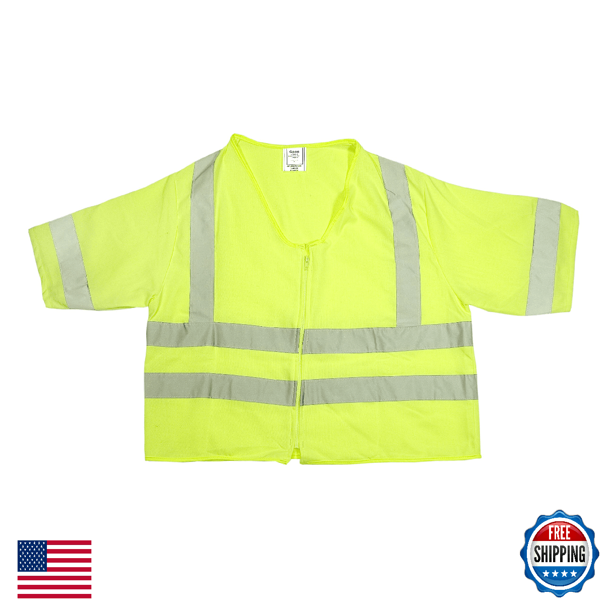 Mutual Industries 80061-0-102 FR Safety Vest ANSI Class 3 Lime Medium - Image 1